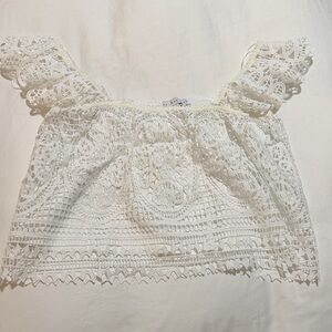 Endless Rose Ivory Lace Detail Top